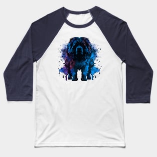 Leonberger Watercolor Stencil Baseball T-Shirt